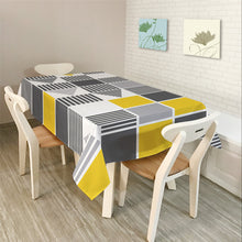 Load image into Gallery viewer, Modern Simple Rectangle Polyester Tablecloth Colorful Triangle Geometry