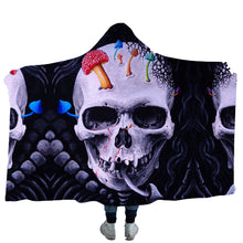 Load image into Gallery viewer, Hooded Blankets Flannel 3D Printed Galaxy Microfiber Wearable Thickened Blankets for Adults Kids