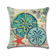 Load image into Gallery viewer, European Style Retro Linen Cotton Pillow Cover Marine Biological Pillow Case Home Furnishing Mediterranean Cushion Cover