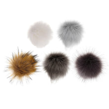 Load image into Gallery viewer, 10Pcs 12cm DIY Ball Faux Fox Fur Fluff Balls Cool Colors DIY Knitted Hat Accessories