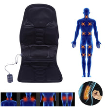 Load image into Gallery viewer, Electric Back Neck Massage Chair Seat Auto Car Home Office Full-Body Lumbar Massage Chair Relaxation Anti Stress Pad Seat Heat