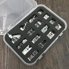 Load image into Gallery viewer, KCASA 16Pcs Domestic Sewing Machine Presser Foot Feet Kit Set Hem Foot Spare Parts Accessories With Box For Brother Singer Janom
