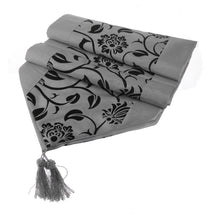 Load image into Gallery viewer, Flocking Damask Table Runner Cloth Wedding Decoration
