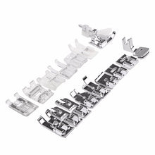 Load image into Gallery viewer, KCASA 16Pcs Domestic Sewing Machine Presser Foot Feet Kit Set Hem Foot Spare Parts Accessories With Box For Brother Singer Janom