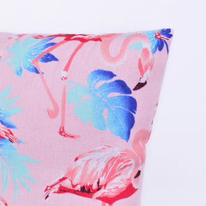 45*45 cm Flamingo Cotton Linen Cushion Cover Home Pillow Decor Soft Sofa Car Bedding Pillowcase