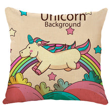 Load image into Gallery viewer, Honana 45x45cm Home Decoration Cartoon Unicorn Animal Square 12 Optional Patterns Cotton Linen Pillowcases Sofa Cushion Cover Chair Seat