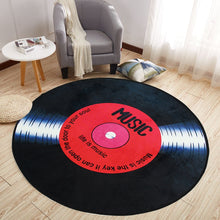 Load image into Gallery viewer, Non-Slip Retro Round Record Coaster Printing Soft Floor Mat Carpet Room Area Rug