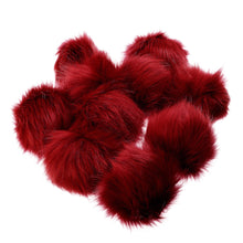 Load image into Gallery viewer, 10Pcs/Set 12CM/4.72 Inch Faux Fox Fur Fluff Balls for Knitted Hat Accessories Key Chain Scarf DIY Pendant Accessories