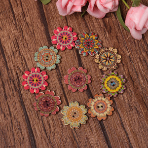 Antique Bohemian Style Buttons Scrapbooking Crafts Handmade Home Decoration Sewing Supplies