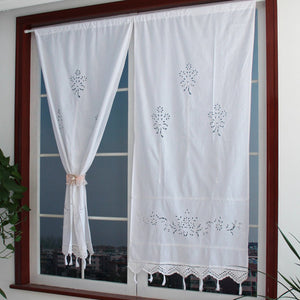 70x150cm Living Room Curtains Hand Crochet Cotton Window Curtains Panel Drape Country 