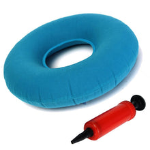 Load image into Gallery viewer, Inflatable Medical Hemorrhoid Rubber Round Seat Cushion Blue PVC Pillow
