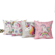 Load image into Gallery viewer, Unicorn Pillow Case Polyester Home Throw Pillows Soft Decorative Cushion Cover For Sofa Chair Pillow Cover