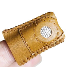 Load image into Gallery viewer, Handmade Patchwork Faux Leather Thimble Finger Sets With Metal Tip DIY Sewing Tools Hand Needlework Accessory
