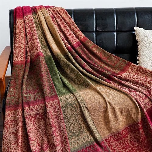 Cotton Woven Sofa Bed Throw Blankets Bedspread Settee Covers Rugs Non-slip Pads Carpets Sofa Covers