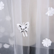 Load image into Gallery viewer, Elegant Ivory Cathedral Length Butterfly Petal Bride Wedding Bridal Veil White DIY Sewing Cloth