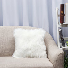 Load image into Gallery viewer, Throw Pillow Cover Cushion Case Faux Fur Fluffy Plush Soft Sofa Solid Home Decor