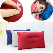 Load image into Gallery viewer, Folding Double Sided Inflatable Pillow Suede Fabric Cushion Camping Home Bedding Decor 
