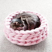 Load image into Gallery viewer, Knitted Pet Bed Dog Cat Bed Puppy Pillow House Soft Warm Dog House Mat