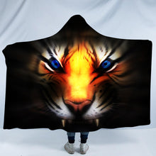 Load image into Gallery viewer, Thick Luxury Family Wolf Lion Hooded Hoodie Blanket Winter Warm Coral Fleece Printed Portable Anti-Pilling Soft Fluffy Blankets