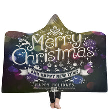 Load image into Gallery viewer, Christmas 3D Printing Plush Wearable Battle Royale Hooded Blankets Dual Layers