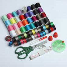 Load image into Gallery viewer, 100pcs Portable Sewing Kit Threader Needle Tape Measure Scissor Thimble Set