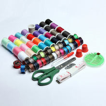 Load image into Gallery viewer, 100pcs Portable Sewing Kit Threader Needle Tape Measure Scissor Thimble Set