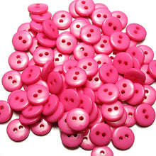 Load image into Gallery viewer, 100pcs 2 Holes Mixed Color Round Resin Button Sewing Accessories 