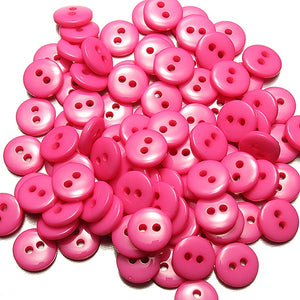 100pcs 2 Holes Mixed Color Round Resin Button Sewing Accessories 