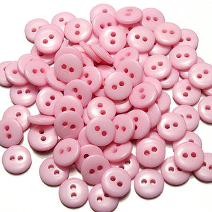 100pcs 2 Holes Mixed Color Round Resin Button Sewing Accessories 
