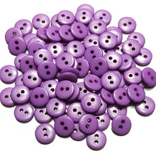 Load image into Gallery viewer, 100pcs 2 Holes Mixed Color Round Resin Button Sewing Accessories 