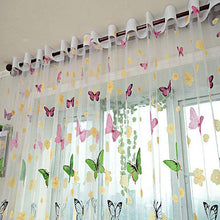 Load image into Gallery viewer, Butterfly Printed Sheer Window Curtains Tulle Door Window Screen