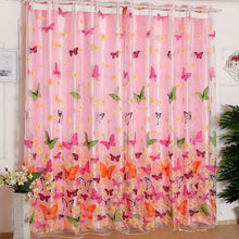 Load image into Gallery viewer, Butterfly Printed Sheer Window Curtains Tulle Door Window Screen