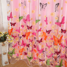 Load image into Gallery viewer, Butterfly Printed Sheer Window Curtains Tulle Door Window Screen