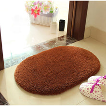 Load image into Gallery viewer, 40x60cm Lint Plush Non Slip Absorbent Bathroom Floor Mat Oval Kitchen Carpet Rug