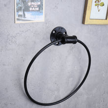 Load image into Gallery viewer, Wrought Iron Bathroom Hand Towel Hoder Ring Wall Mount Hanging Holder 15/27cm 
