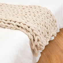 Load image into Gallery viewer, Warm Winter Luxury Handmade Crocheted Bed Knitted Sofa Cover Blankets 5 Colors Thick Thread