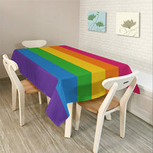 Load image into Gallery viewer, Modern Simple Rectangle Polyester Tablecloth Colorful Triangle Geometry