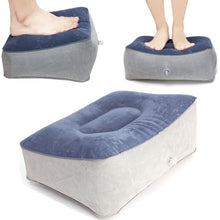 Load image into Gallery viewer, Inflatable Footrest Pillow Travel Home Help Reduce DVT Risk Trips Flight Relax Air Cushion 