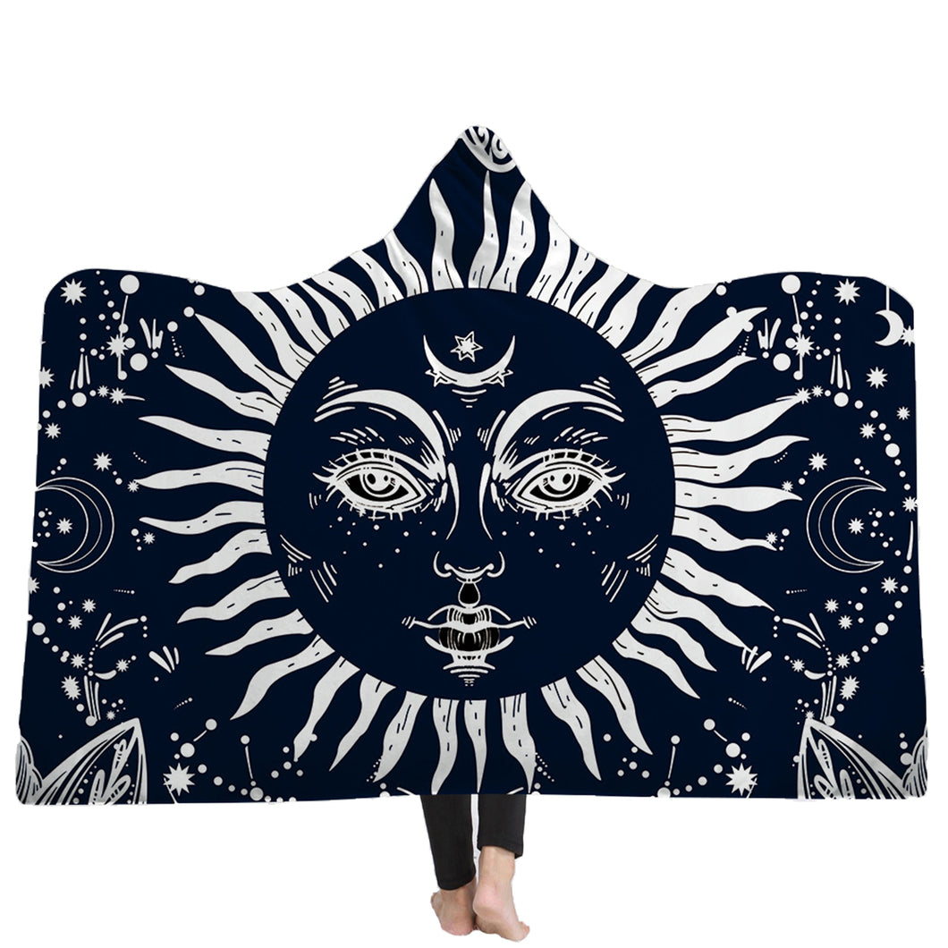 150x200CM Wearable Hooded Blankets Adults Kid Warm Winter Throw Multifunctional Blankets