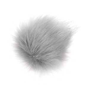 10Pcs 12cm DIY Ball Faux Fox Fur Fluff Balls Cool Colors DIY Knitted Hat Accessories