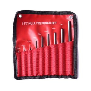 9 Piece Set-up Punch Round Punch Pieces Roll Pin Punch Set Bolt Catch Roll Pin Hole Punch Leather Craft Tool 