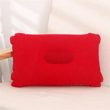 Load image into Gallery viewer, Folding Double Sided Inflatable Pillow Suede Fabric Cushion Camping Home Bedding Decor 