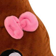 Load image into Gallery viewer, Funny Emoji Poo Shape Bowknot Stuffed Throw Pillow Bed Sofa Chair Cotton Cushion