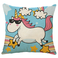 Load image into Gallery viewer, Honana 45x45cm Home Decoration Cartoon Unicorn Animal Square 12 Optional Patterns Cotton Linen Pillowcases Sofa Cushion Cover Chair Seat