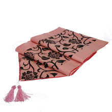 Load image into Gallery viewer, Flocking Damask Table Runner Cloth Wedding Decoration