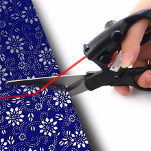 Load image into Gallery viewer, Loskii HT-220 Sewing Laser Guided Scissors Fast Laser Guided for Home Crafts Wrapping Cuts Straight