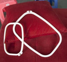 Load image into Gallery viewer, Plastic Embroidery Frame Two Layer Cross Stitch Hoop Ring Sewing Tool Rectangle 