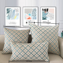 Load image into Gallery viewer, SOFO Chenille Fabric Sofa Cushion Cover Plaid Throw Pillow Cover Decorative Pillow Case for Car Home