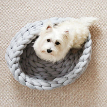Load image into Gallery viewer, Knitted Pet Bed Dog Cat Bed Puppy Pillow House Soft Warm Dog House Mat