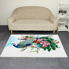 Load image into Gallery viewer, Peacock Flower Area Floor Rug Carpet For Bedroom Living Room Home Mat Decoration